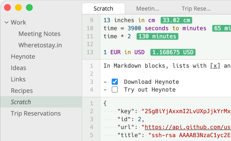 Screenshot of blocks