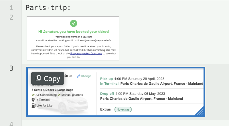 Screenshot of blocks